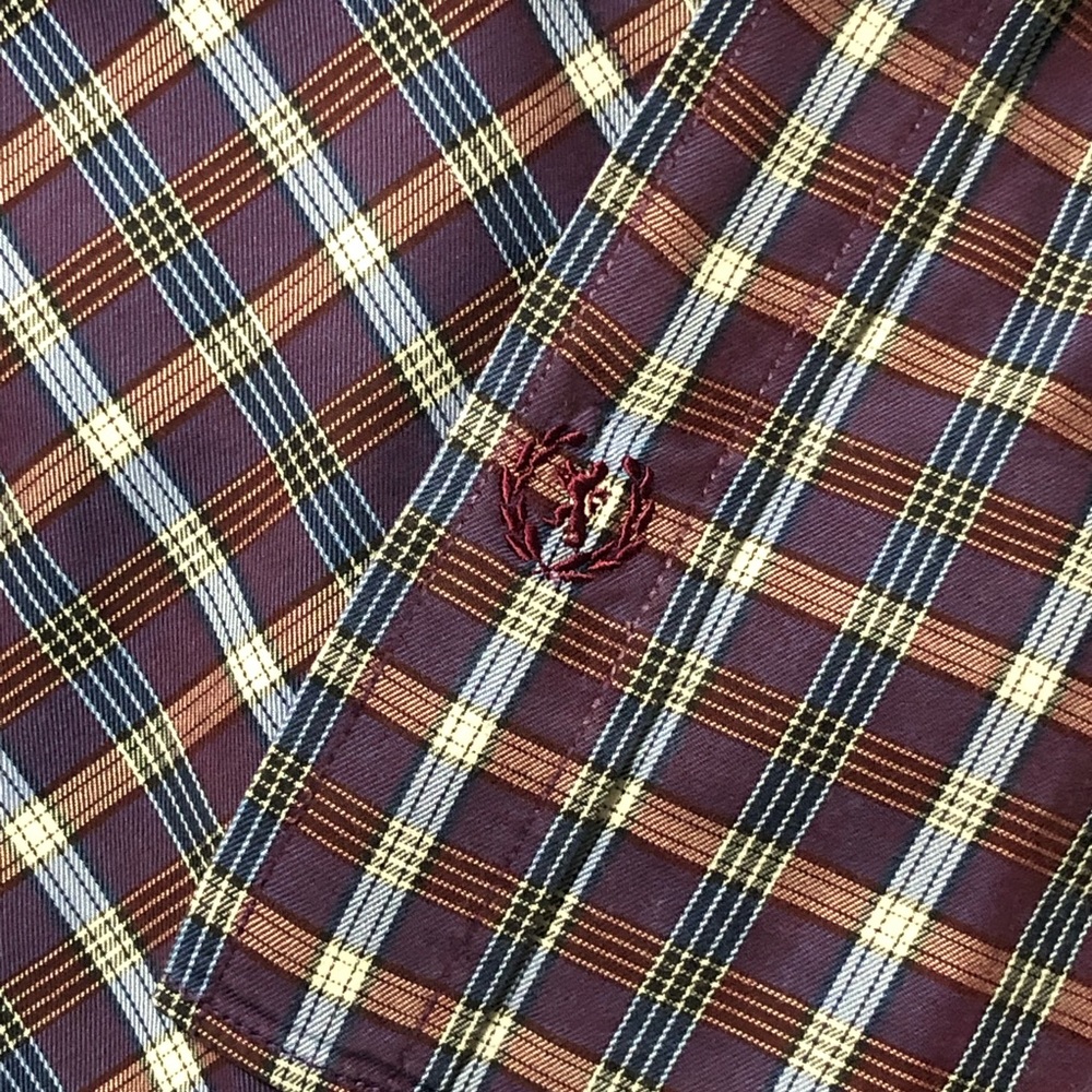 Bugatchi Uomo Button Spread Collar Plaid Shirt - image 5